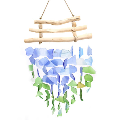 Three Stick Wind Chimes Recycled Glass