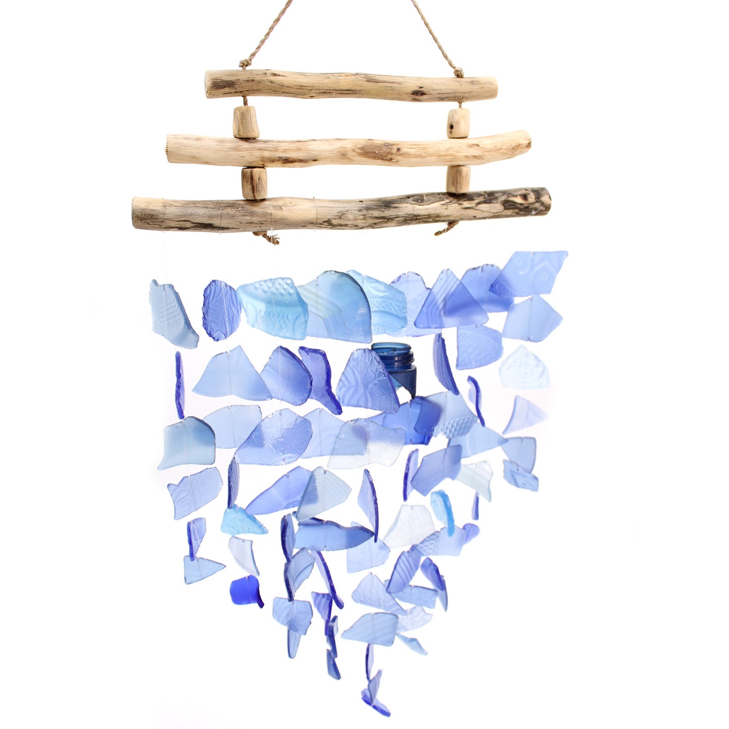 Three Stick Wind Chimes Recycled Glass