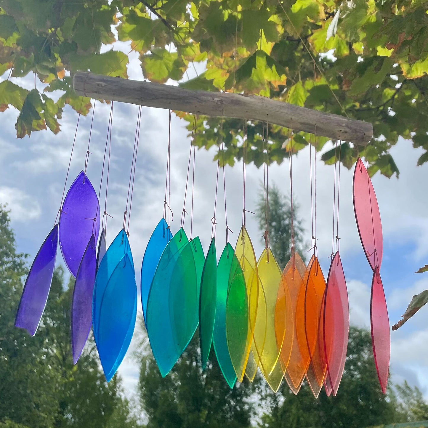 Love Wind Chimes Recycled Glass