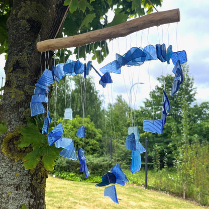 Love Wind Chimes Recycled Glass