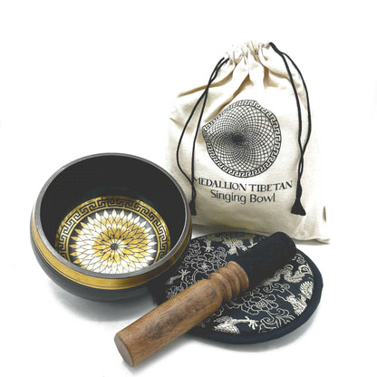 Hand Beaten & Engraved Singing Bowl Gift Set