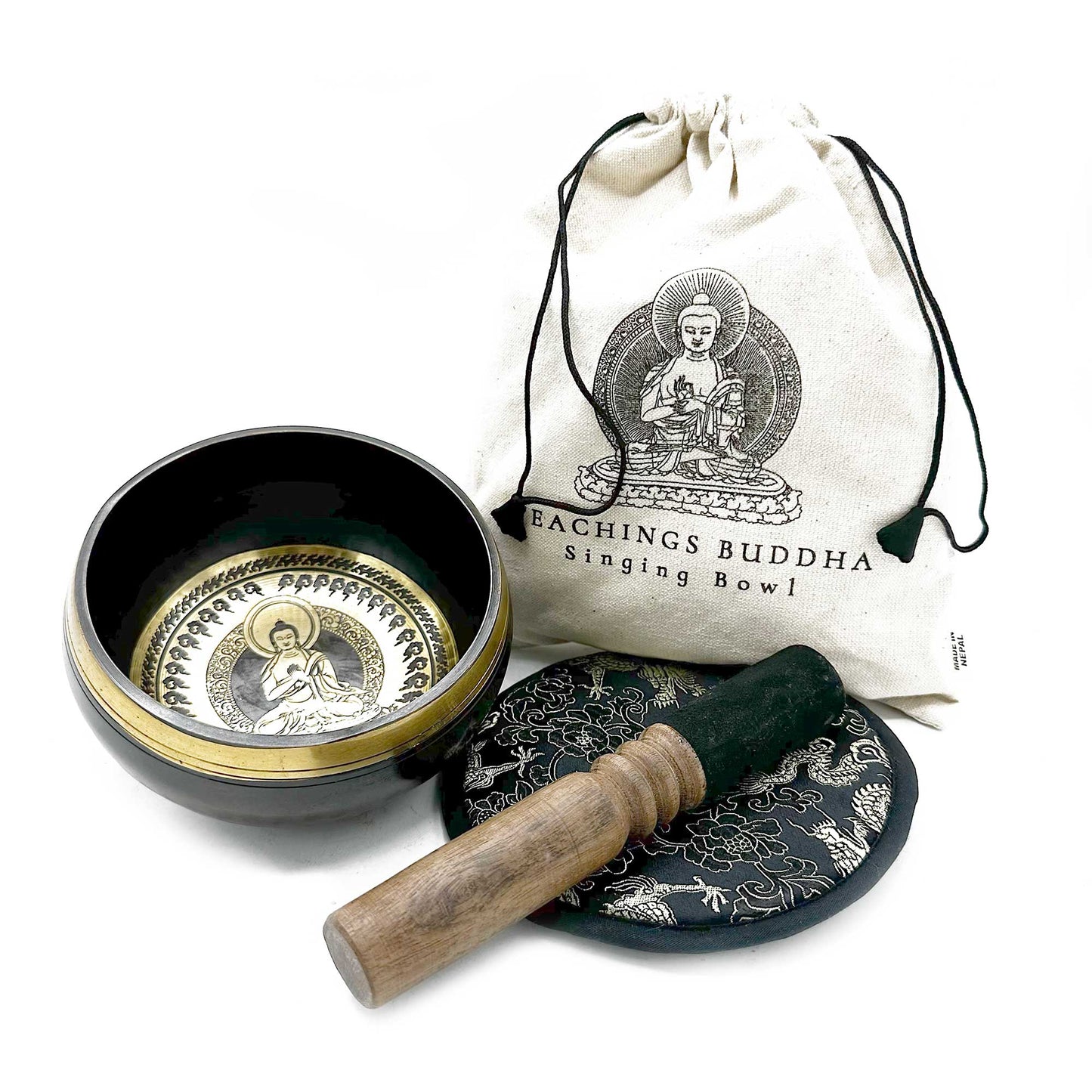 Hand Beaten & Engraved Singing Bowl Gift Set