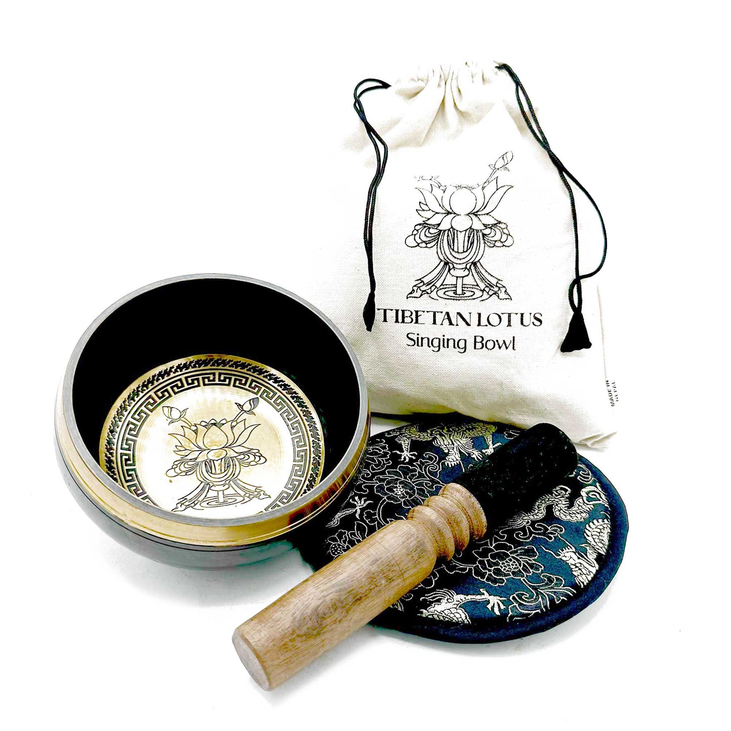 Hand Beaten & Engraved Singing Bowl Gift Set