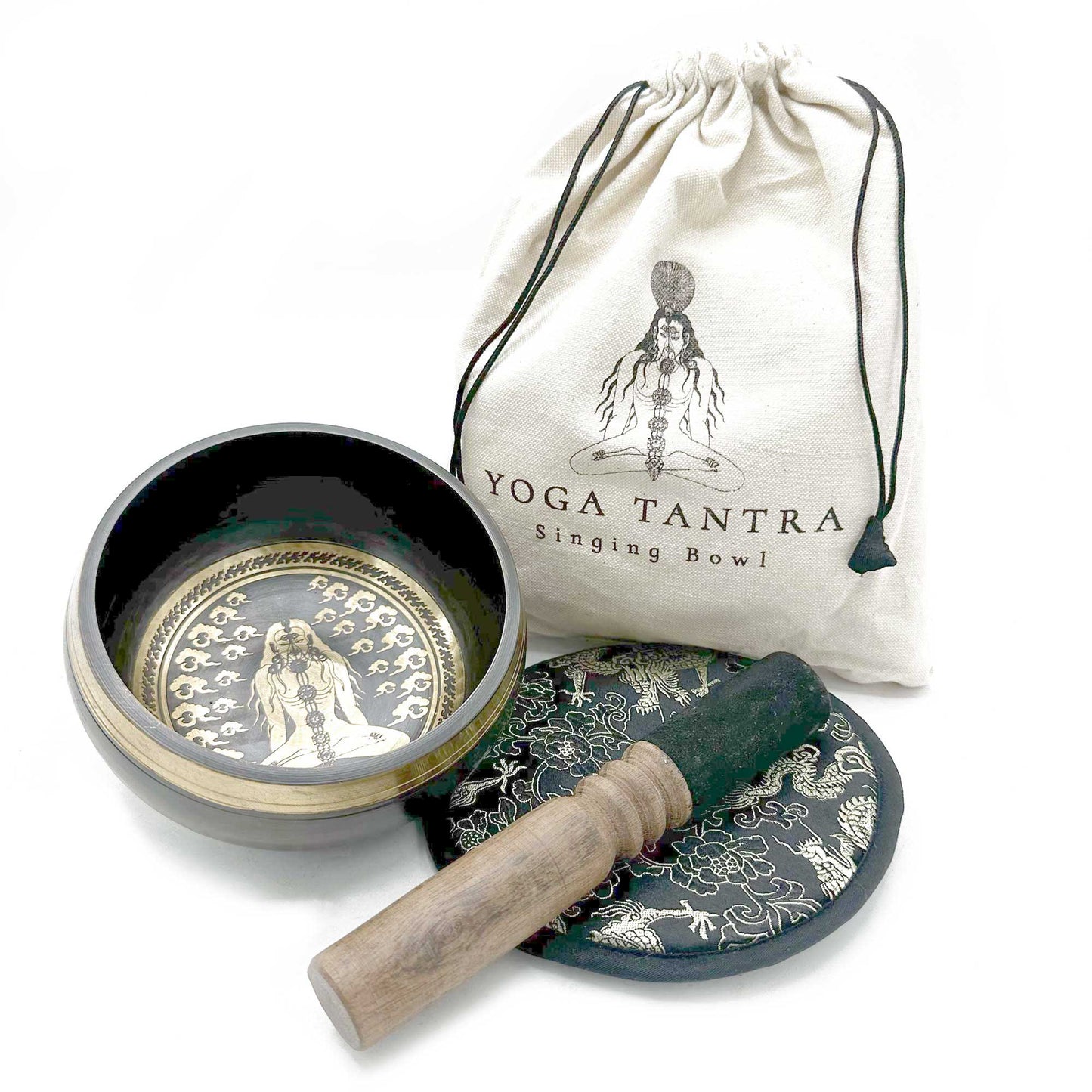 Hand Beaten & Engraved Singing Bowl Gift Set