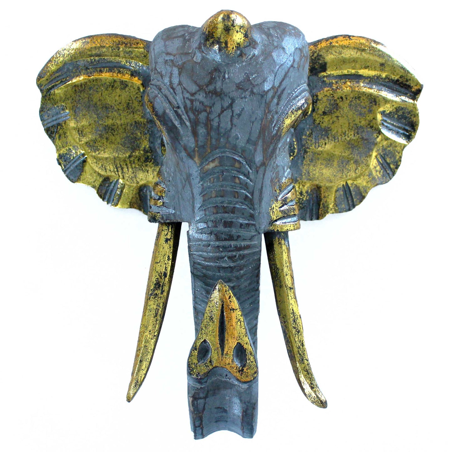 Wooden Elephant Head