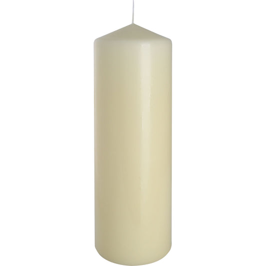 6x Ivory Pillar Candle