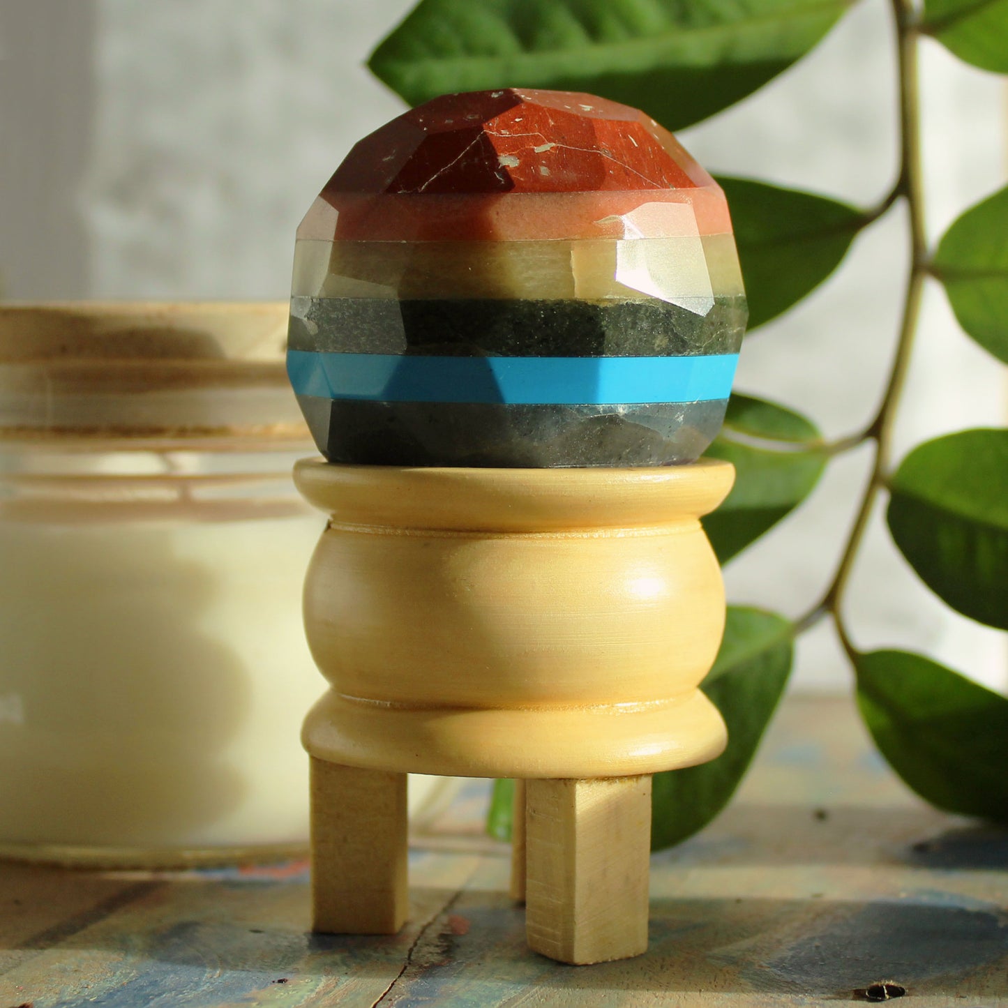 Gemstone Healing Balls with Stand