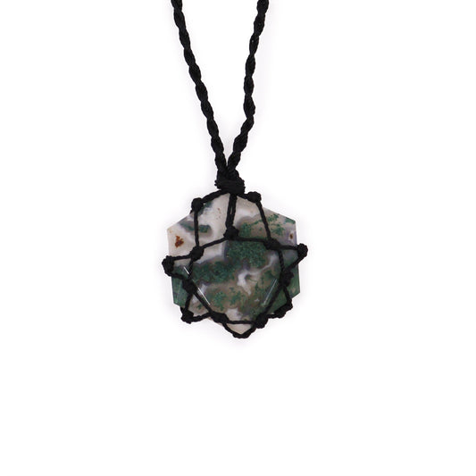 Gemstone Hexagon Pendant