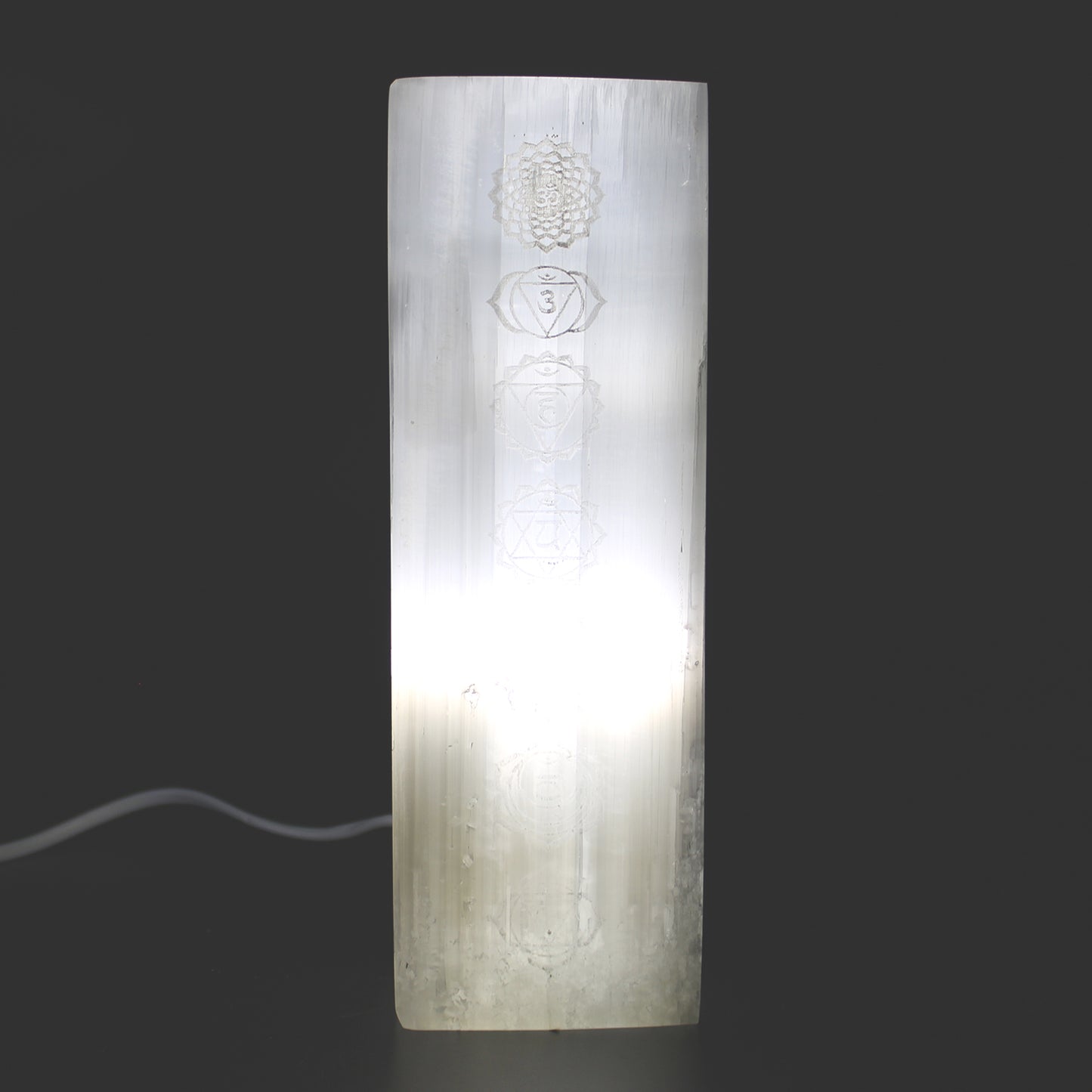 Selenite Block Lamp