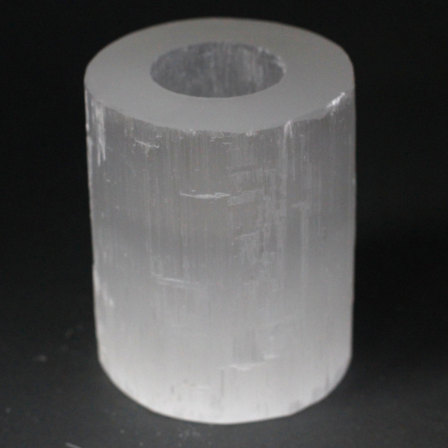 Selenite Cylinder Candle Holder