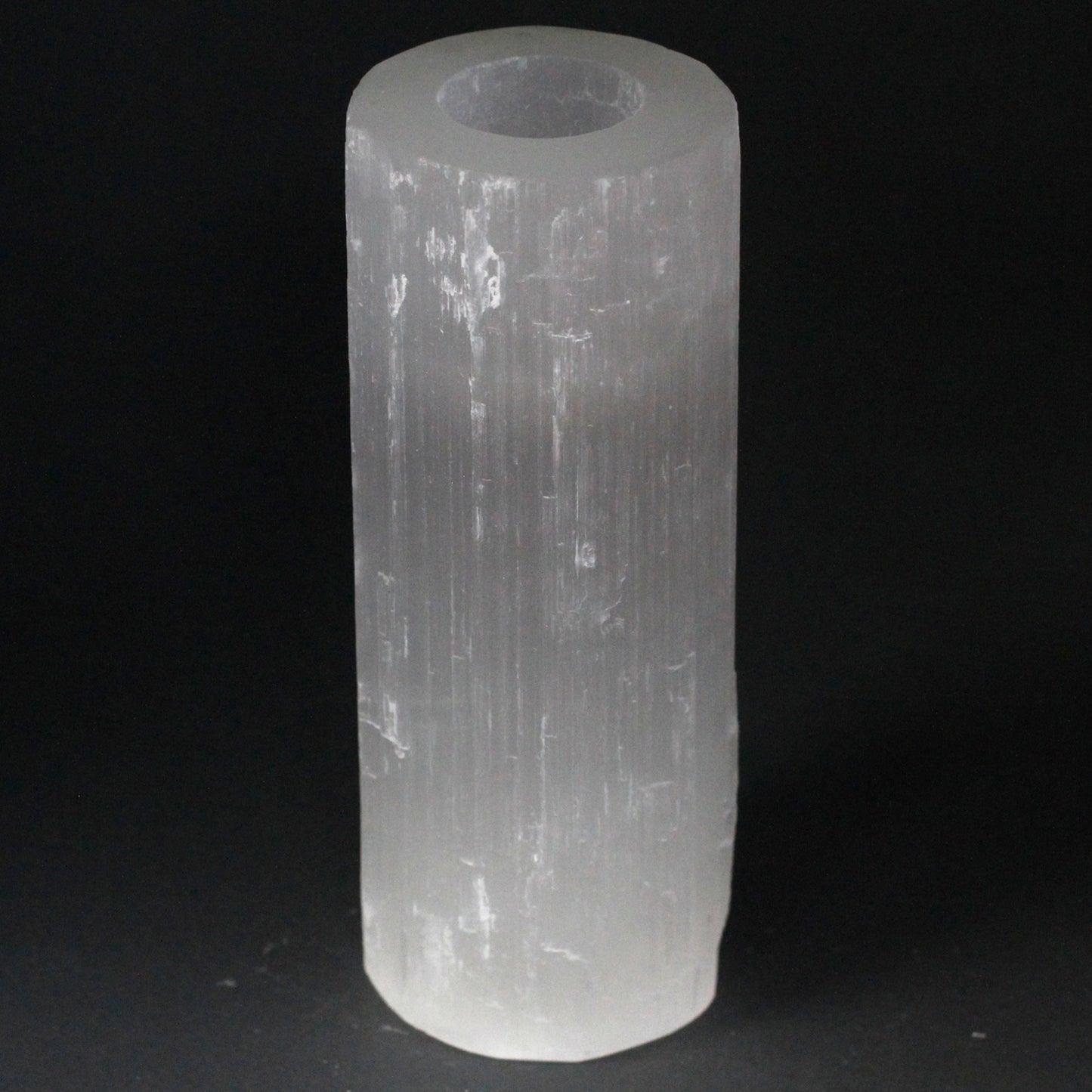 Selenite Cylinder Candle Holder