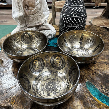 Tibetan Healing Engraved Bowl