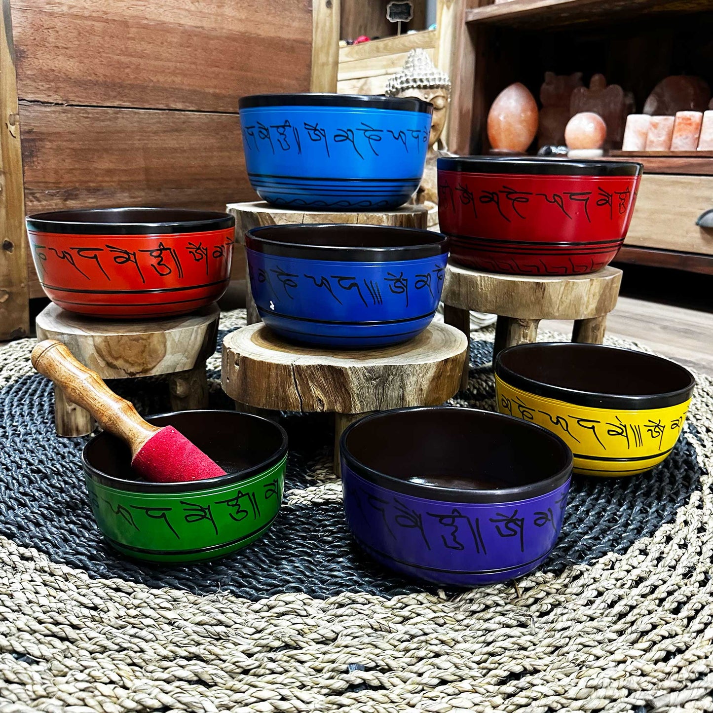 Chakra Set of Seven Singing Bowls (Small 14-22cm)