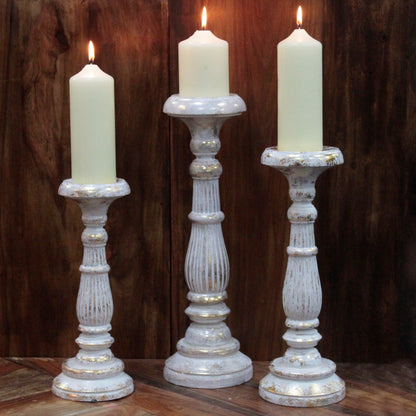 White Vintage Candle Stand