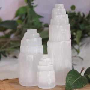 Selenite Tower Lamps