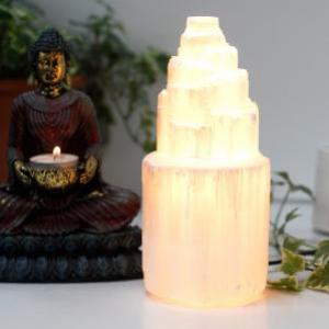 Selenite Tower Lamps